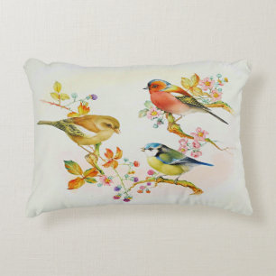 Birds-Blue Tit, Chaffinch, Greenfinch Decorative Cushion