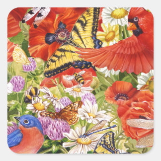 Birds, Butterflies and Bees Sticker