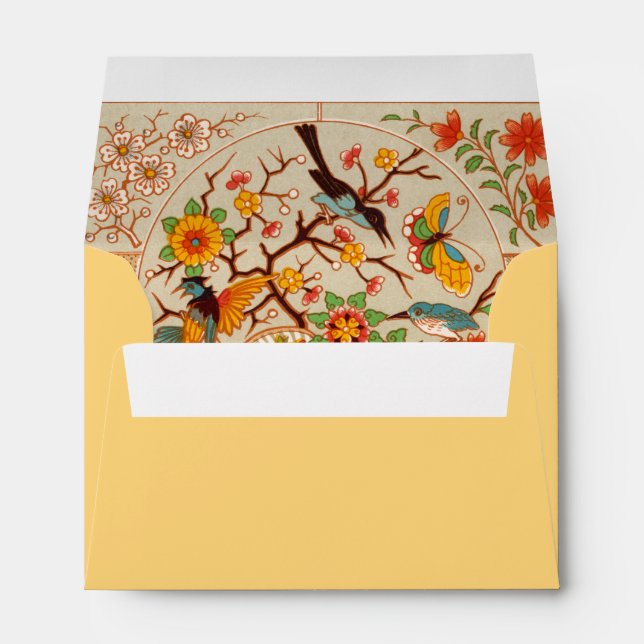 Birds & Butterflies Invitation Envelope (Back (Bottom))