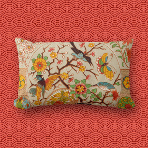 Birds & Butterflies Lumbar Pillow