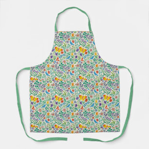 Birds, Butterflies & Wildflowers Pattern Apron
