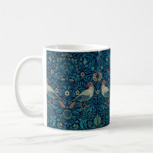 "Birds" by William Morris Blue Pattern Coffee Mug