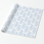 Birds cage aqua blue patterned wedding wrap wrapping paper<br><div class="desc">Pretty wedding wrapping paper ideal for wrapping weddding gifts or for wedding favours. Beautiful cute love bird couple line art graphic drawing of open bird cage hanging from a blossoming spring tree with hearts in aqua,  blue and white. Unique art and designed by Sarah Trett.</div>