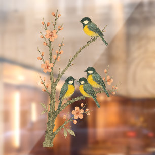 Birds - Chinese Brush Art Cling Film