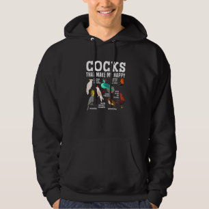 Birds Collection Rooster Peacock Cockatoo Cockatie Hoodie