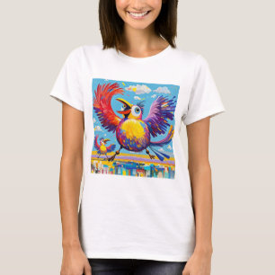 Birds colourful art abstract fat giant cute funny  T-Shirt