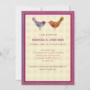 Birds Couples Baby Shower Invitation