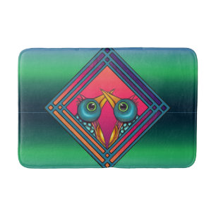 Birds Crossing Beaks Bath Mat