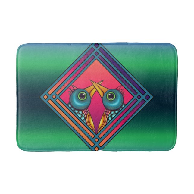 Birds Crossing Beaks Bath Mat (Front)