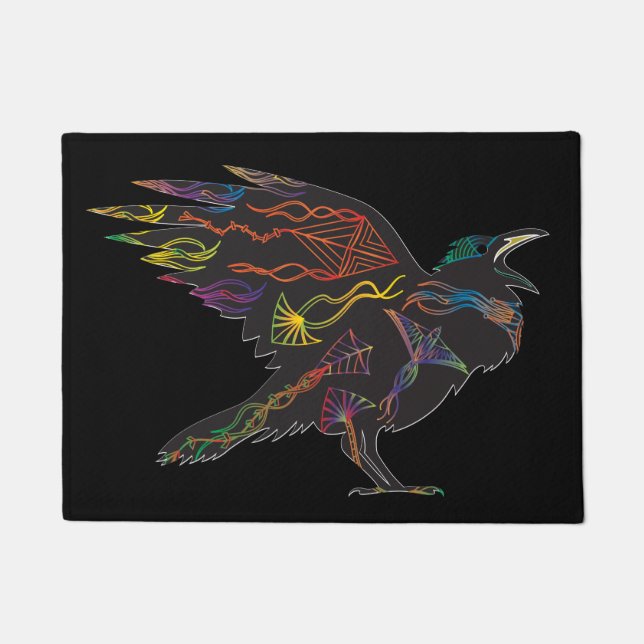 Birds - Crows, Blackbirds - Kites and Ravens  Doormat (Front)