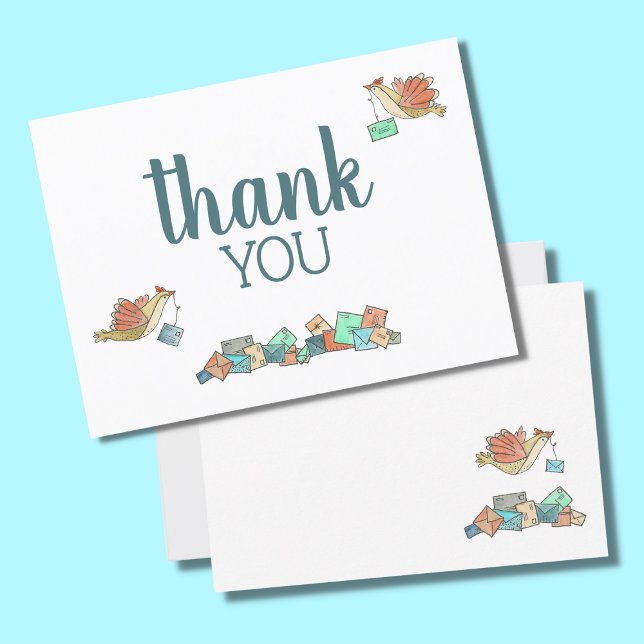 Birds Delivering Mail Thank You Card (Thank You Notes)