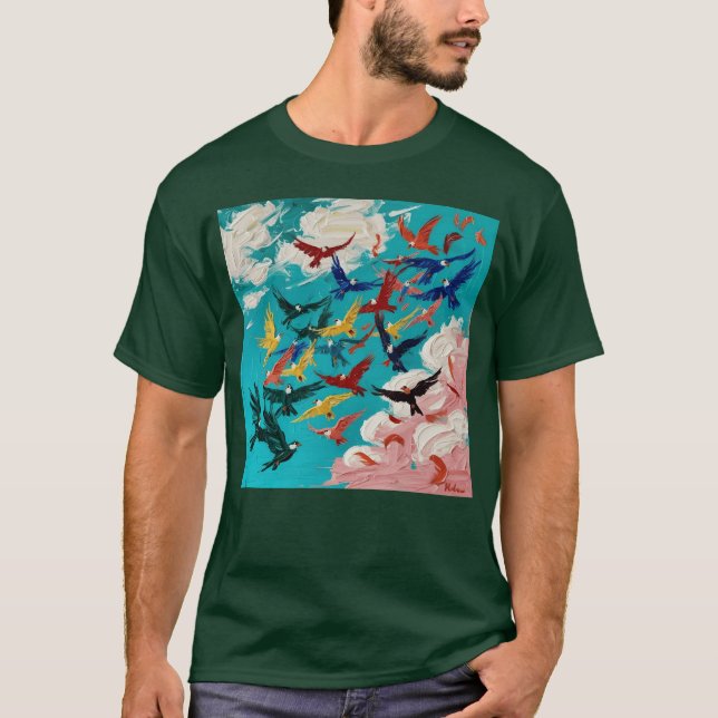 Birds Design friend T-Shirt (Front)
