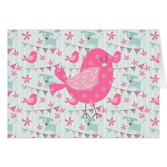 Birds, Dogs, Banners, Flowers (Front Horizontal)