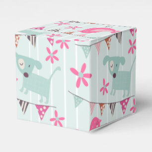 Birds, Dogs, Banners, Flowers Favour Box