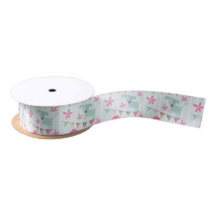 Birds, Dogs, Banners, Flowers Satin Ribbon