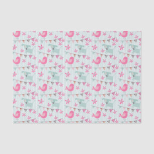 Birds, Dogs, Banners, Flowers Tissue Paper