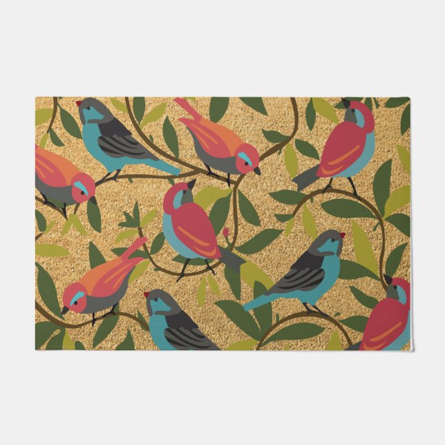 Birds Doormat, Front Doormat, Housewarming Gift  Doormat (Front)