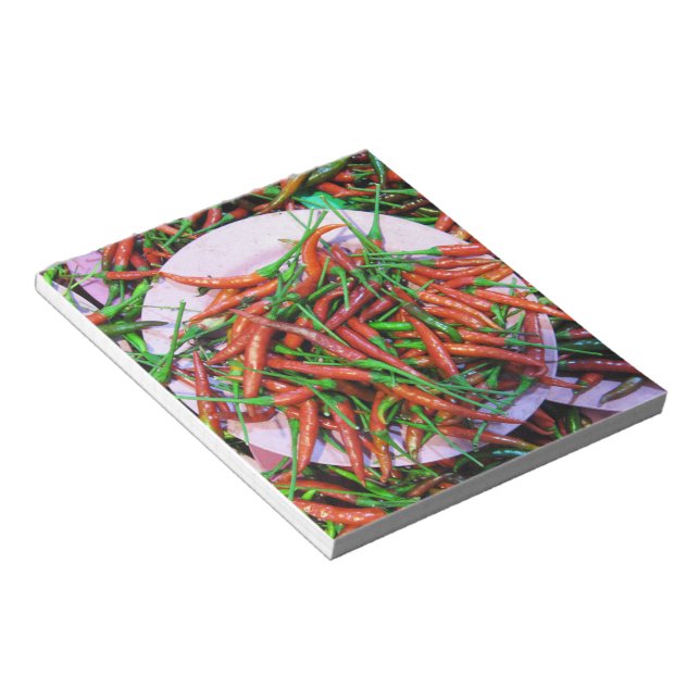 Bird's Eye Chilli Peppers Notepad (Angled)