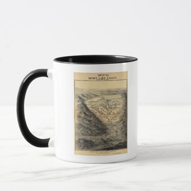 Bird's eye view, Honey Lake Valley Mug (Left)