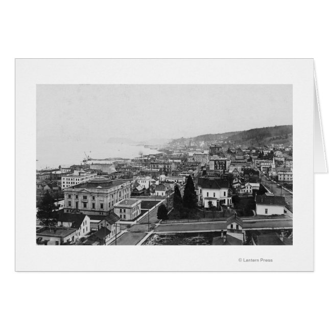 Bird's Eye View of Astoria, OR Photograph (Front Horizontal)