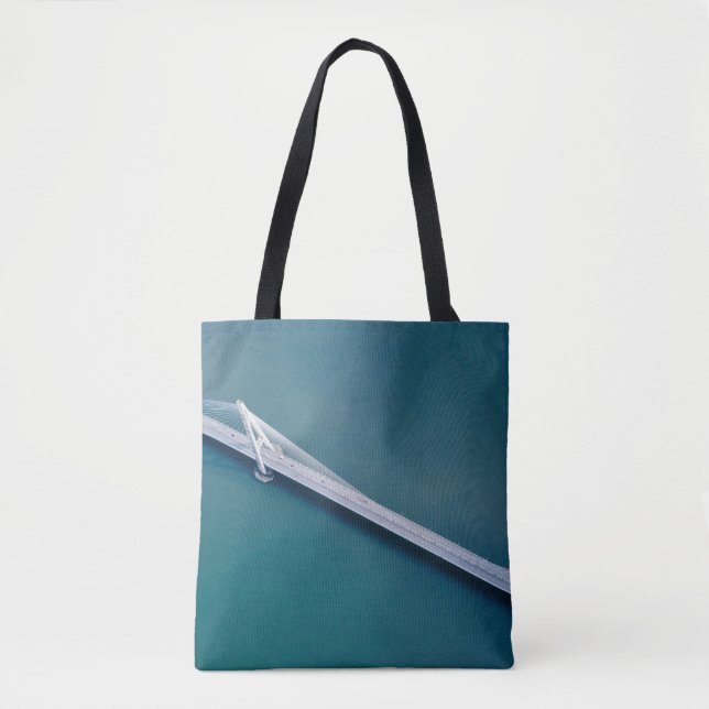 BIRDS EYE VIEW OF BRIDGE TOTE BAG (Front)