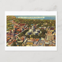 Bird's-Eye View of Capitol in Madison, Wisconsin, 