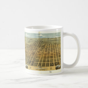 Bird's Eye View of Champaign Illinois (1869) Coffee Mug