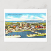 Bird's-Eye View of Corpus Christi, Texas, Vintage