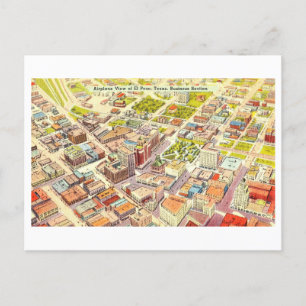 Bird's-Eye View of El Paso, Texas, Vintage Postcard