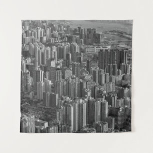 BIRDS EYE VIEW OF LANDMARK STRUCTURE TAPESTRY