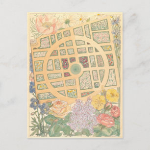 Bird's-Eye View of Landscape Architecture Vintage Postcard