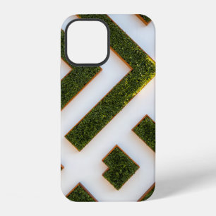 Bird's eye view of maze garden iPhone 12 case