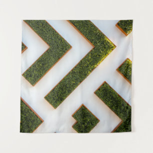 Bird's eye view of maze garden tapestry