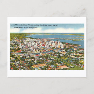 Bird's-Eye View of Miami, Florida, Vintage Postcard