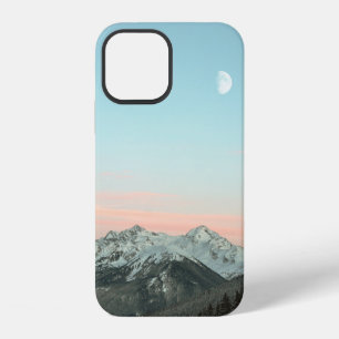 BIRD'S EYE VIEW OF MOUNTAIN PEAKS UNDER BLUE SKY iPhone 12 CASE
