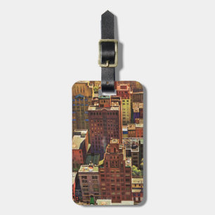 Bird's-Eye View of New York City by John Falter Luggage Tag