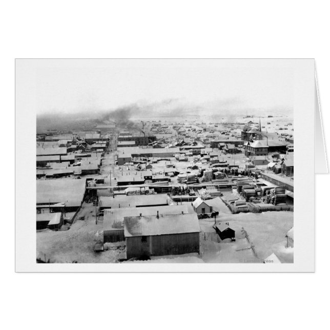 Bird's eye view of Nome, Alaska with Snow (Front Horizontal)