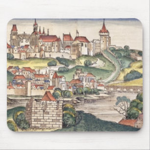 Bird's Eye View of Prague from the Nuremberg Chron Mouse Pad