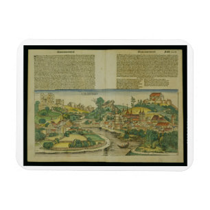 Bird's Eye View of Salzburg from the Nuremberg Chr Magnet