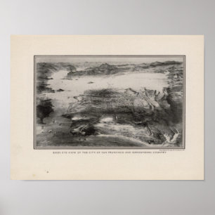 Bird's eye view of San Francisco Poster