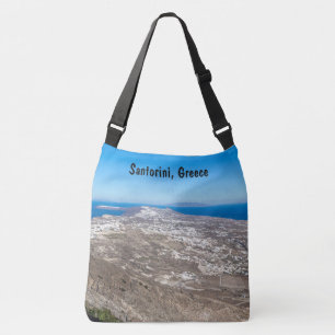 Bird's Eye View of Santorini Crossbody Bag