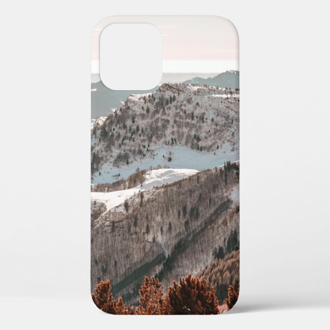 BIRD'S-EYE VIEW OF SNOW COVERED MOUNTAIN UNDER CLE Case-Mate iPhone CASE (Back)