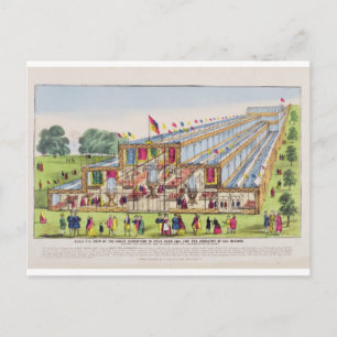 Bird's Eye View of the Great Exhibition in Hyde Pa Postcard
