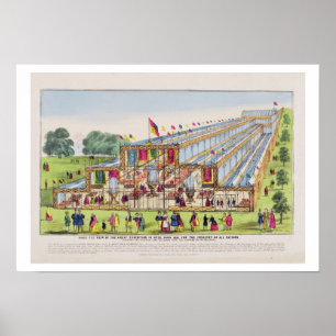 Bird's Eye View of the Great Exhibition in Hyde Pa Poster