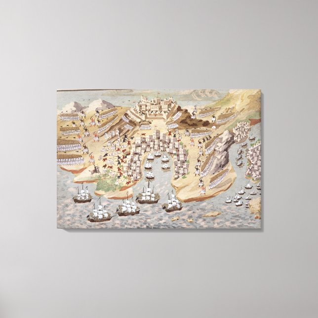 Bird's-Eye View of western Greece centred on Vonit Canvas Print (Front)