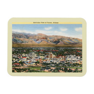 Bird's Eye View Tucson, Arizona Vintage Magnet