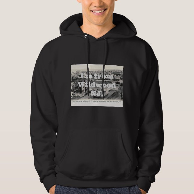 Bird's Eye View, Wildwood, New Jersey, Vintage Hoodie (Front)