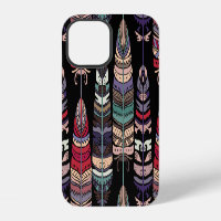 Birds Feathers Tribal Art Seamless