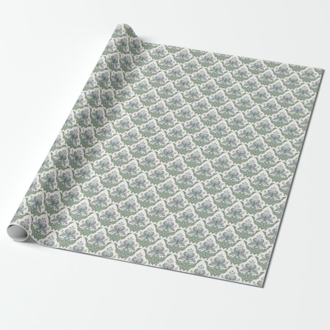 Birds Floral: Charming Seamless Pattern Wrapping Paper (Unrolled)