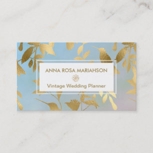 *~* Birds Floral Gold Art Deco Patterns Business Card